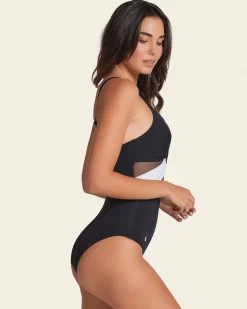 Leonisa Bañador Reductor Con Drapeado En Escote - 19a124