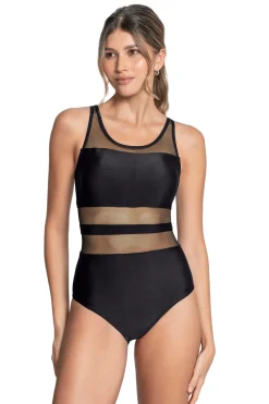 Leonisa Bañador Reductor Con Transparencias En Tul - 19a054m