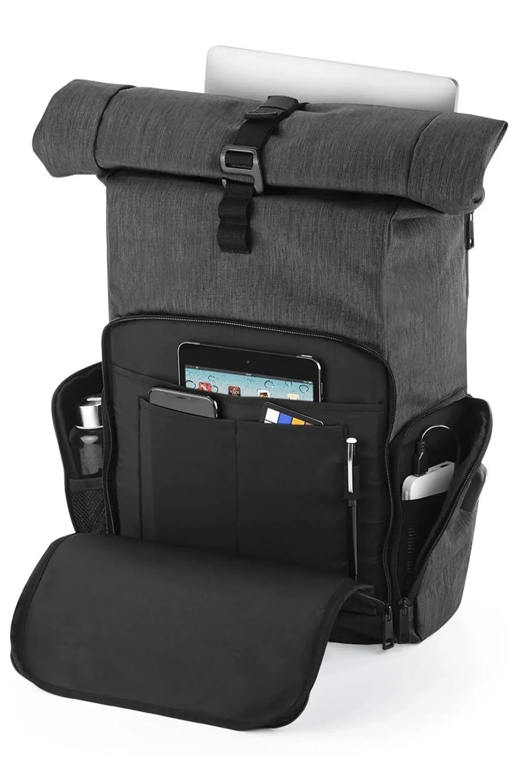 Mochila De Solapa Enrollable Qtech Charge Quadra