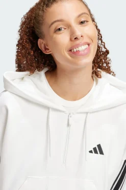 Sudadera Con Capucha Essentials French Terry Quarter-zip 3 Bandas adidas