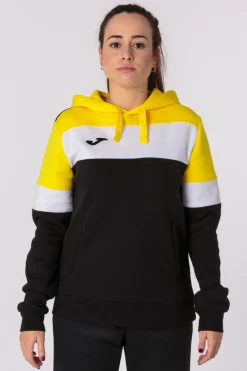 Sudadera Con Capucha Joma Crew IV Negro Amarillo Blanco