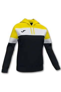 Sudadera Con Capucha Joma Crew IV Negro Amarillo Blanco