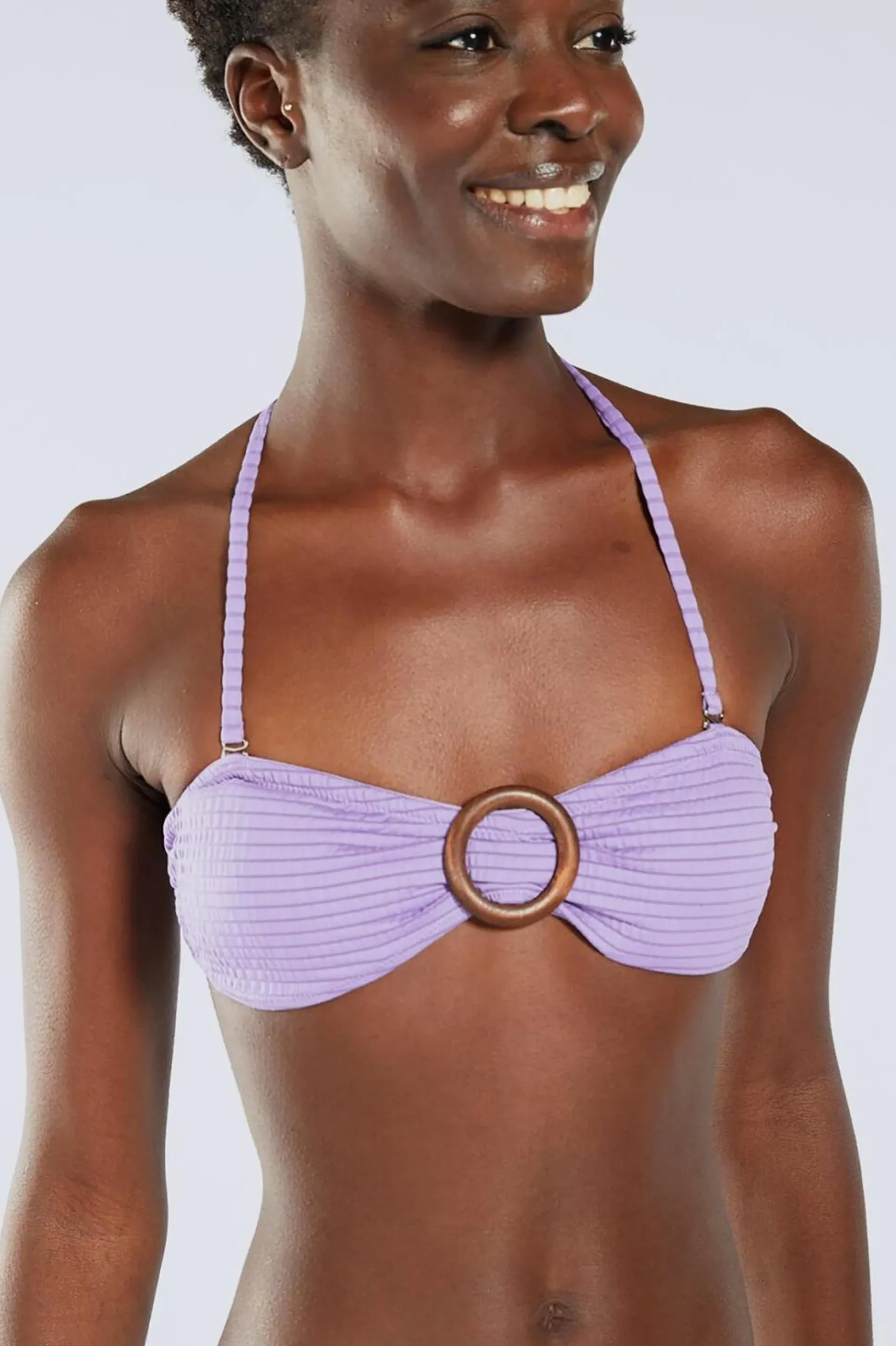 Top Bikini Bandeau Silver