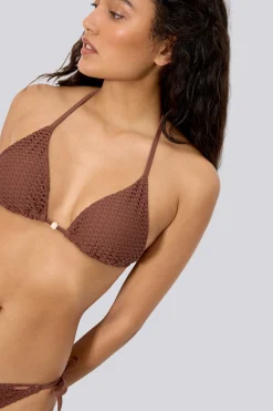 Top Bikini Triángulo Ysabel Mora Tejido Calado