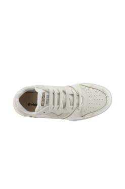 Zapatillas Abotinadas De Efecto Piel Victoria Madrid Con Piezas De Serraje Al Tono