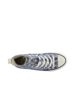 Zapatillas Abotinadas De Lona Bandana Victoria Tribu Con Sello Retro Y Suela Acabado Brillo