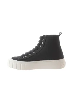 Zapatillas Abotinadas De Lona Victoria Abril Con Parche De Goma Y Suela Gruesa