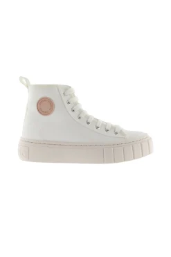 Zapatillas Abotinadas De Lona Victoria Abril Con Parche De Goma Y Suela Gruesa