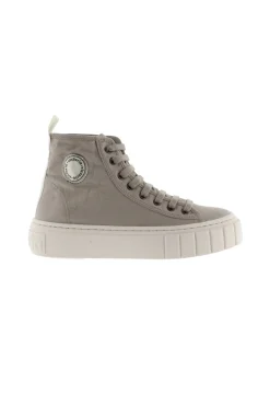 Zapatillas Abotinadas De Lona Tintada Drec Victoria Abril Con Parche De Goma Y Suela Gruesa