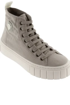 Zapatillas Abotinadas De Lona Tintada Drec Victoria Abril Con Parche De Goma Y Suela Gruesa