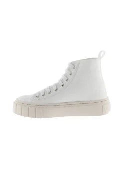 Zapatillas Abotinadas De Lona Victoria Abril Con Sello De Goma Y Suela Gruesa