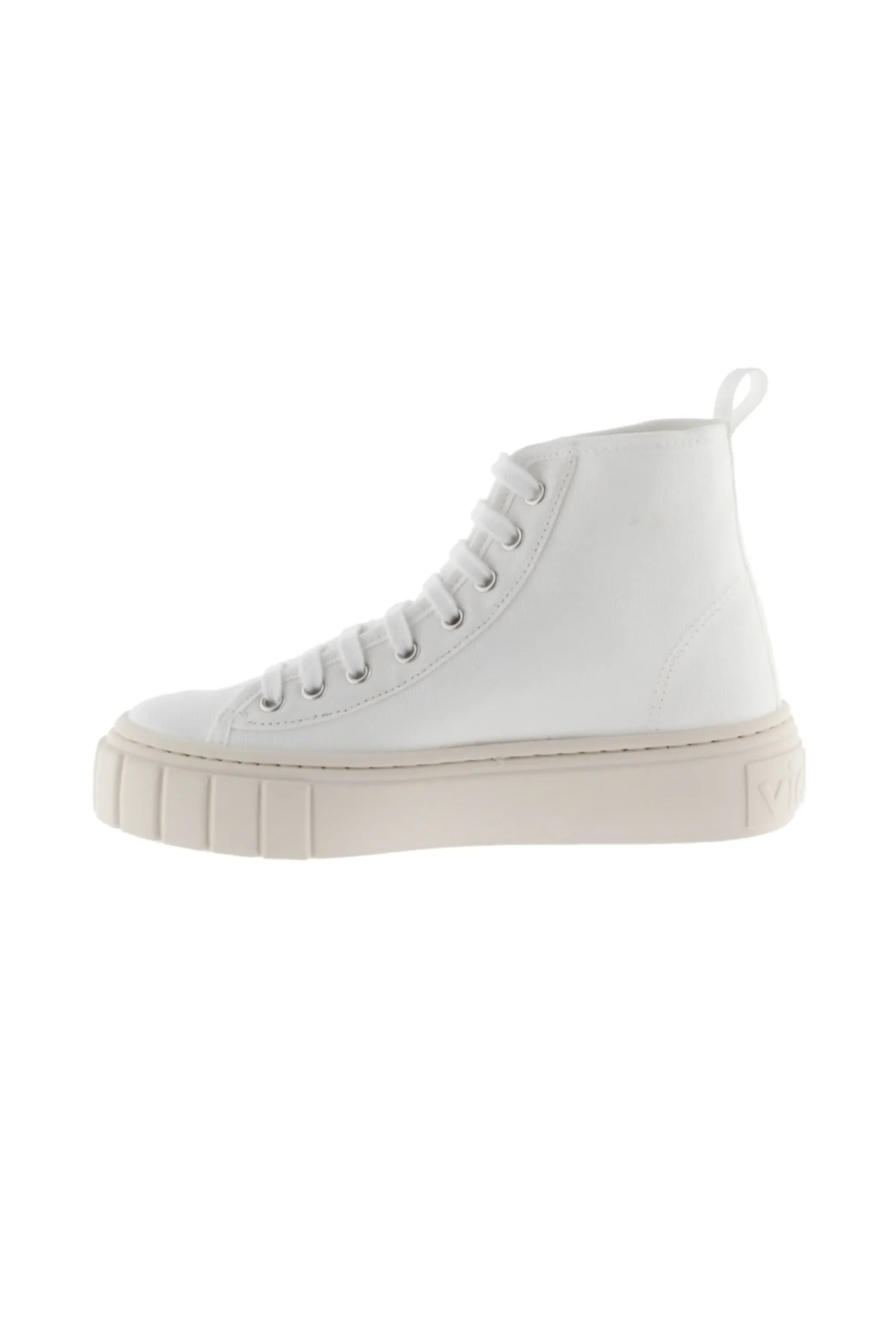 Zapatillas Abotinadas De Lona Victoria Abril Con Sello De Goma Y Suela Gruesa