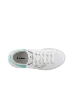 Zapatillas De Efecto Piel Victoria Milán Con Trasera En Tonos Flúor Y Logotipo Crudo En Contraste