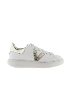 Zapatillas De Efecto Piel Victoria Milán Con Piezas Metalizadas En Contraste