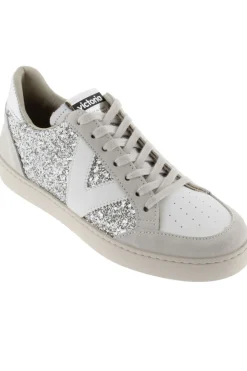 Zapatillas De Glitter Victoria Berlin Con Piezas Metalizadas Y Logotipo En Contraste