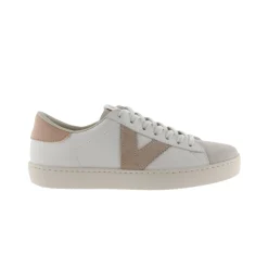 Zapatillas De Piel Victoria Berlin Con Logotipo Y Trasera De Color Y Puntera De Serraje