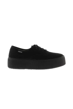 Zapatillas Victoria 1915 Doble Lona Piso Negro